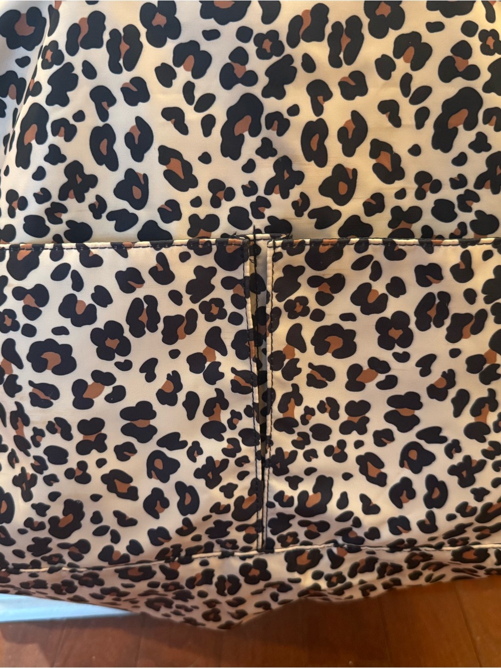 Leopard Print Rope-Handle Tote Bag - Beige/Black - Picture 3 of 10
